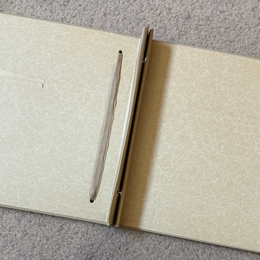 2 Striped and Beige Scrapbook Albums